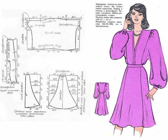Платье фонарик выкройки мода 80 Pattern dress women, Vintage sewing patterns free, Clothing patterns