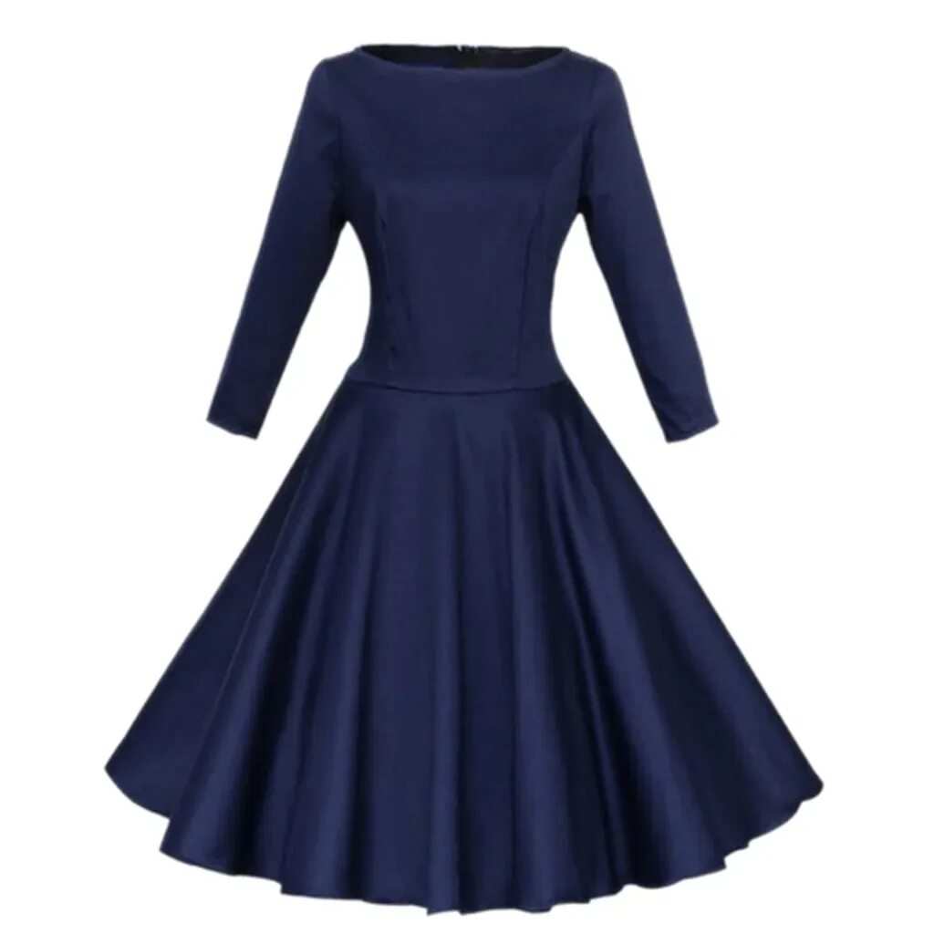 Платье фото Women Dress Autumn O Neck Knee Length Casual Long Sleeve Above Dress Loose Eveni