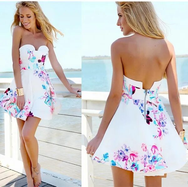 Платье фото дня Купить Летом стиль женщин коктейльные платья 2015 vestidos де Феста Курто без бр