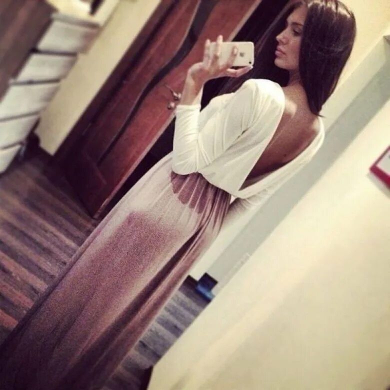 Платье фото в домашних условиях Платье бежево-белое в пол - купить в Красноярске, цена 1 300 руб., продано 1 мая