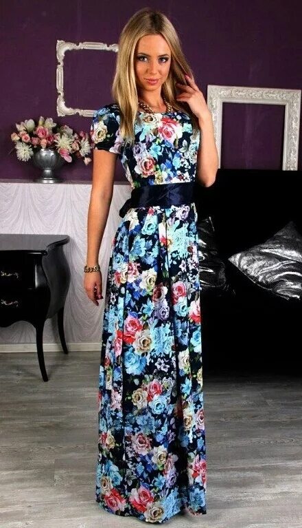 Платье фото в екатеринбург Цветное платье в пол - журнал 13malyshok.ru