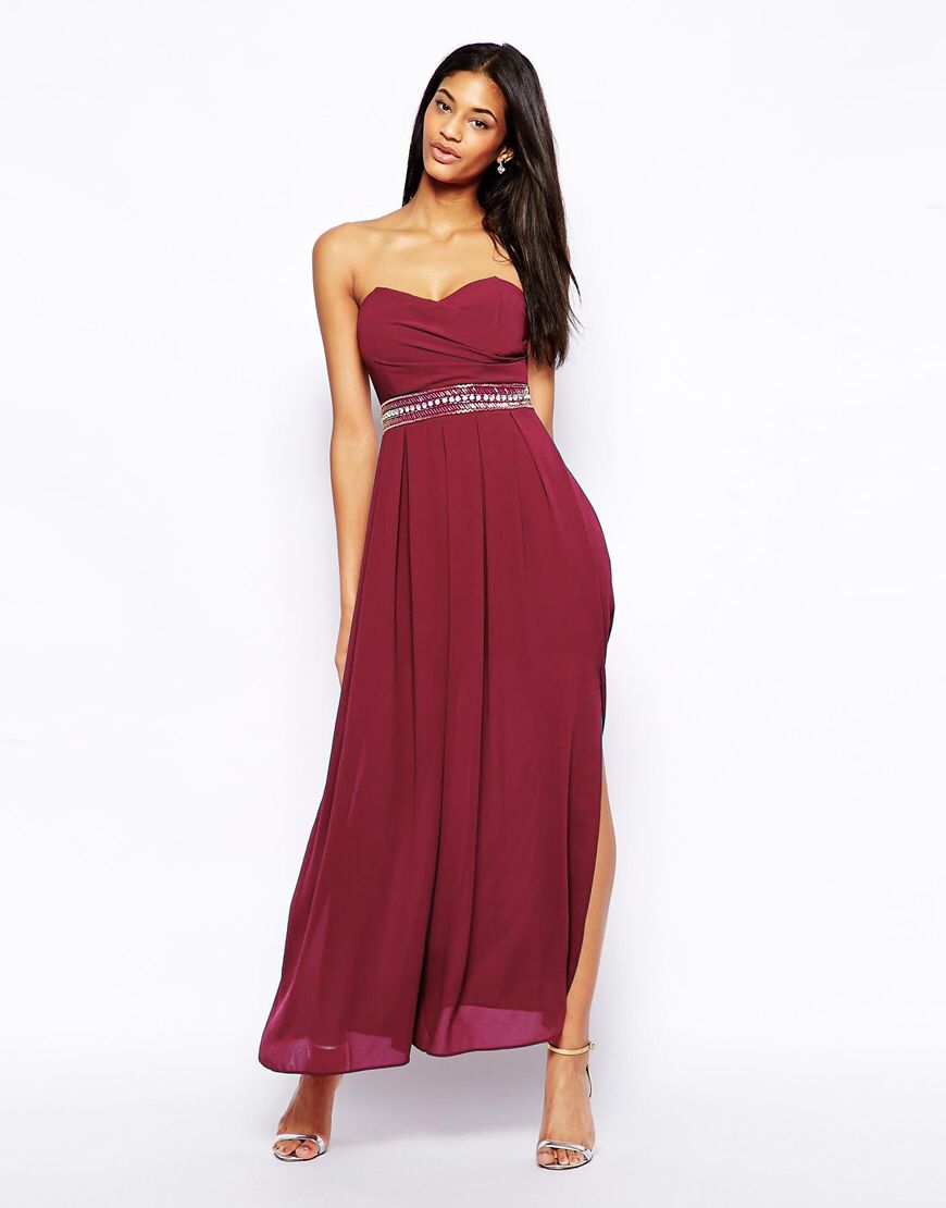 Платье фото в екатеринбург TFNC TFNC Bandeau Maxi Dress With Embellished Bust at ASOS Bandeau maxi dress, D