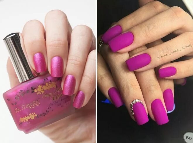 Платье фуксия маникюр цвета Маникюр фуксия - 2019, на короткие, длинные, идеи, матовый, с белым, серебром, ч