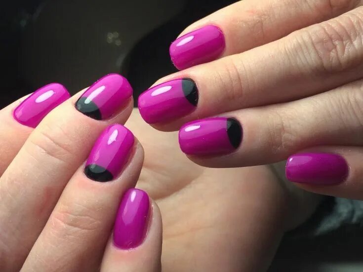 Платье фуксия маникюр цвета 60+ fuchsia color nail polish (2018) Unghie, Stiletto