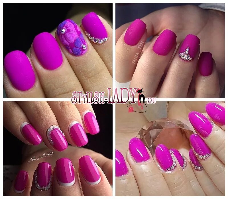 Платье фуксия маникюр цвета Маникюр фуксия с дизайном - лучшие идеи с фото для вашего вдохновения