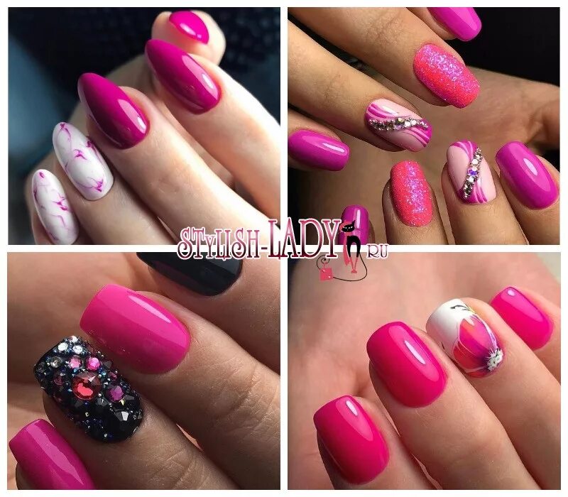 Платье фуксия маникюр цвета Маникюр фуксия фото Seamo.ru