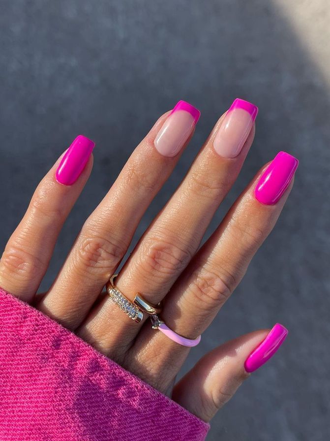 Платье фуксия маникюр цвета Barbie Nails Inspiration Gel nails, Nail designs, Stylish nails