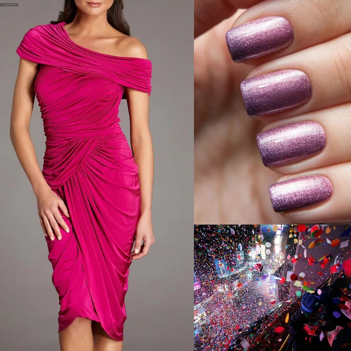 Платье фуксия маникюр цвета Какой маникюр подойдет к фиолетовому платью (77 фото)