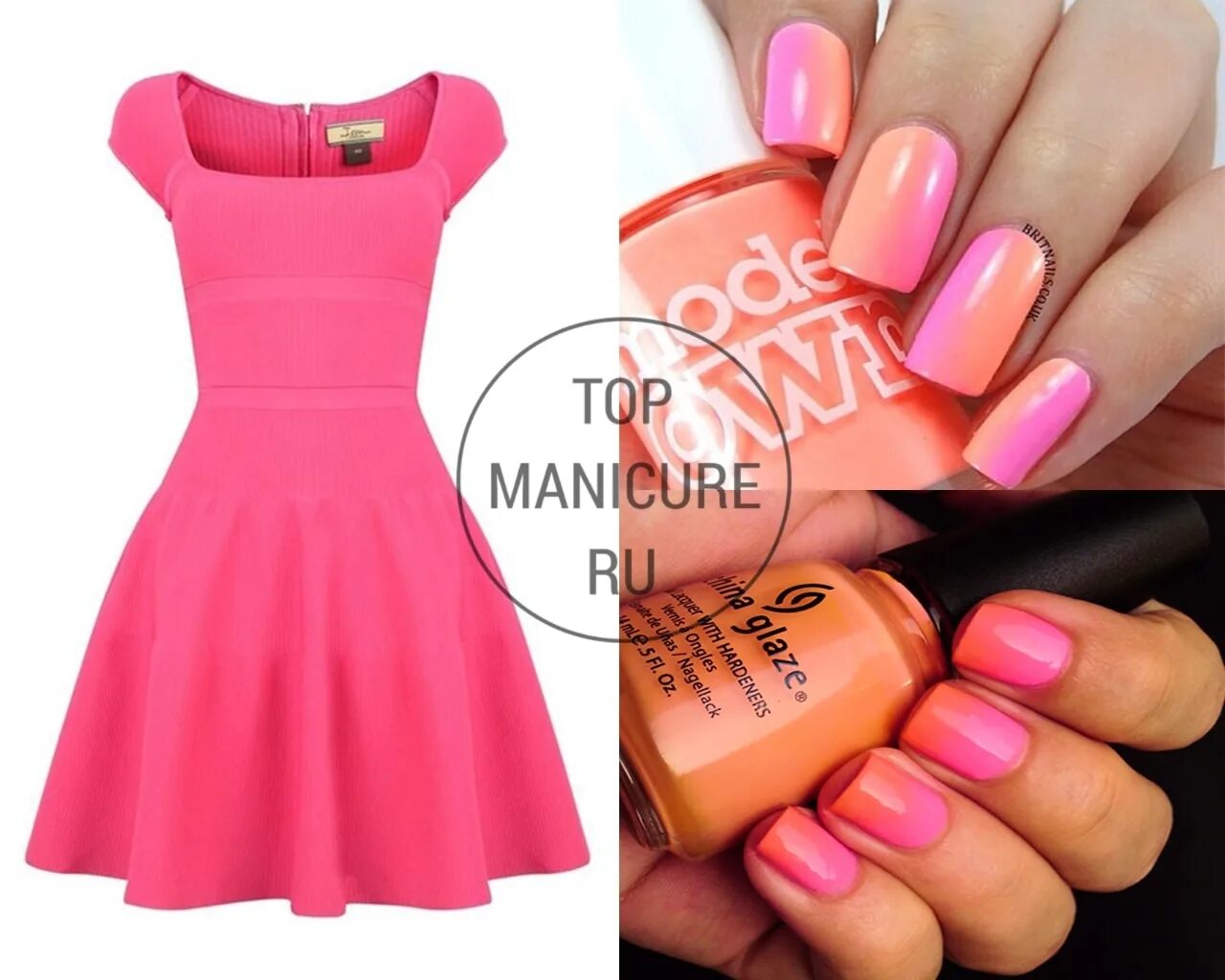 Платье фуксия маникюр цвета Какого цвета ногти если розовое платье (73 фото) - картинки modnica.club