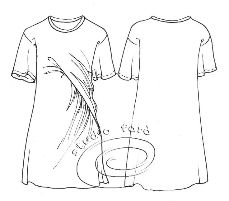 Платье футболка длинное выкройка Pattern Puzzle - TUCKED TEE Dress making patterns, Designs to draw, Pattern
