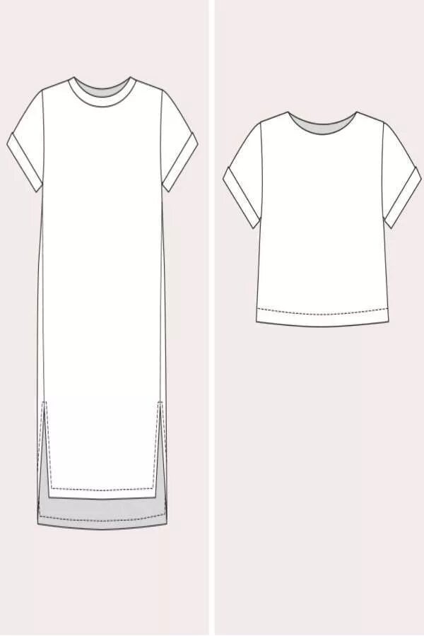 Платье футболка длинное выкройка Épinglé sur Flats Drawing