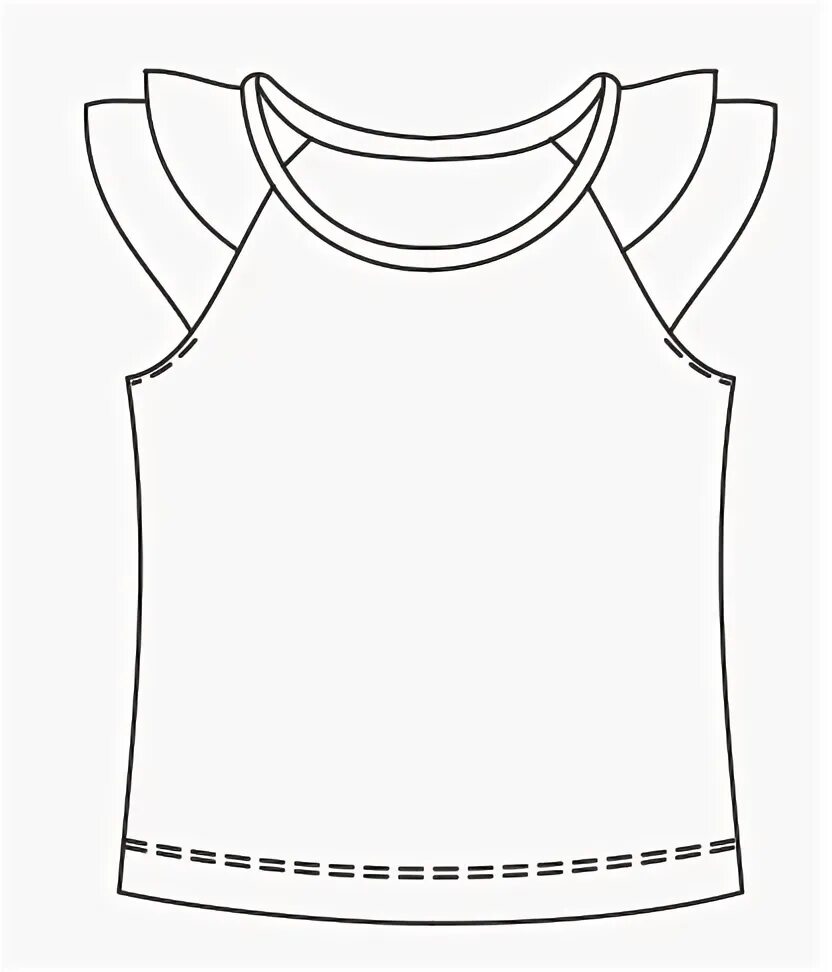 Платье футболка для девочки выкройка Скачать выкройку Футболка для девочки (р 92-122) № 49768 в PDF бесплатно