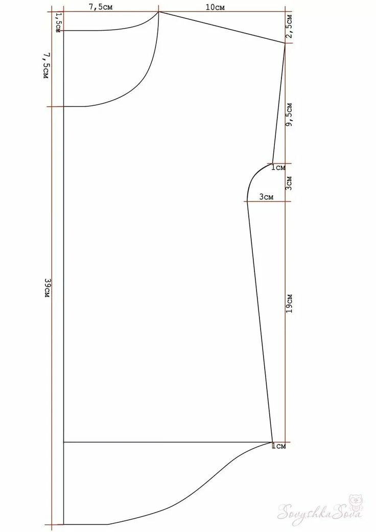 Платье футболка выкройка s1200 (919 × 1300) Выкройки, Шитье, Выкройки туники