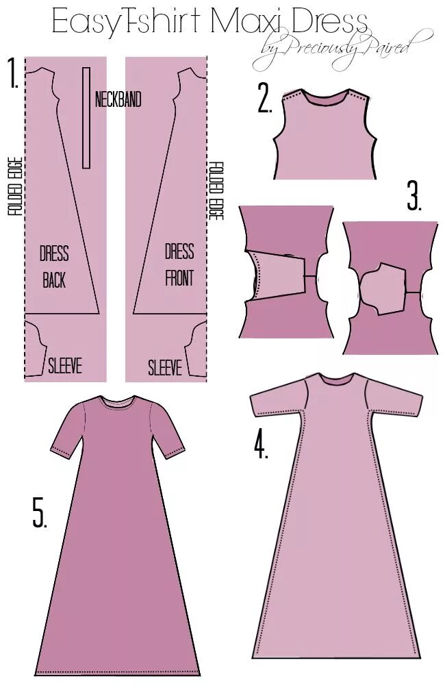 Платье футболка выкройка Easy T-Shirt Maxi Dress Tutorial Maxi dress tutorials, Dress tutorials, Maxi dre
