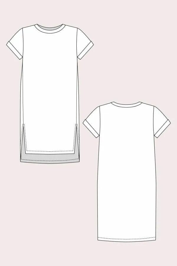 Платье футболка выкройка бесплатно Named Clothing - Inari Tee Dress Shirt dress pattern, Named clothing, Tee dress