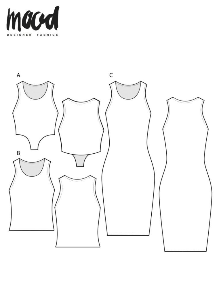 Платье футболка выкройка бесплатно The Sylvan Tank Dress - Free Sewing Pattern - Mood Sewciety Tank top sewing patt