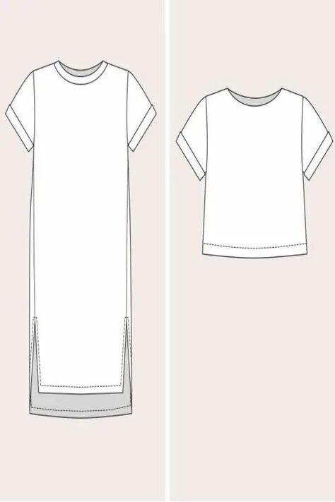 Платье футболка выкройка купить Идеи на тему "Техн рисунки" (9) одежда, модные эскизы, модные иллюстрации