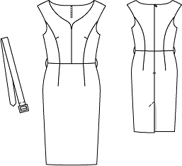 Платье футляр без выкройки Burda 1/2013 на BurdaStyle.ru