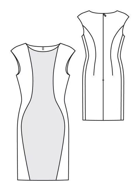 Платье футляр без выкройки Sewing Patterns Burda Style BurdaStyle.com Dress patterns, Fashion sewing patter