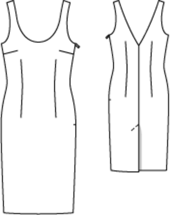 Платье футляр скачать выкройку Платье-футляр - выкройка № 129 из журнала 6/2012 Burda - выкройки платьев на Bur