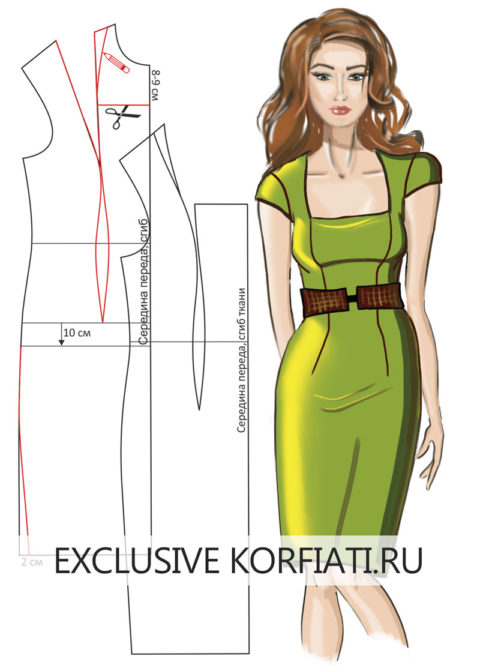 Платье футляр выкройка Выкройка атласного платья большого размера от Анастасии Корфиати