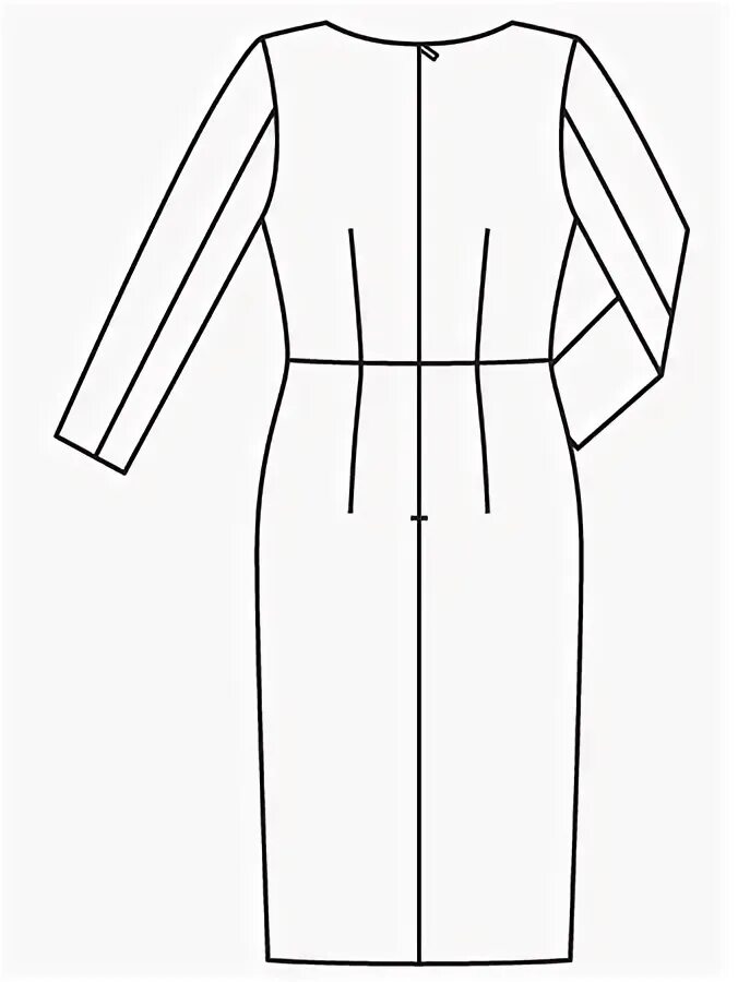 Платье футляр выкройка бурда Платье-футляр с рукавами 3/4 - выкройка № 121 из журнала 11/2017 Burda - выкройк