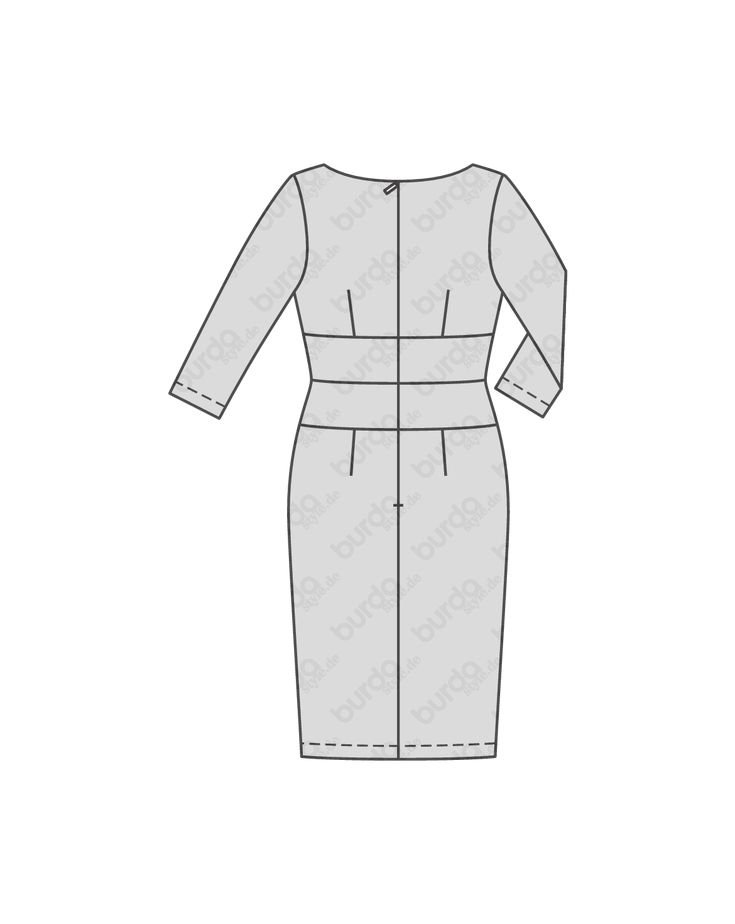Платье футляр выкройка бурда Платье-футляр с фигурным поясом - выкройка № 6485 из журнала 14/2017/2018 Катало