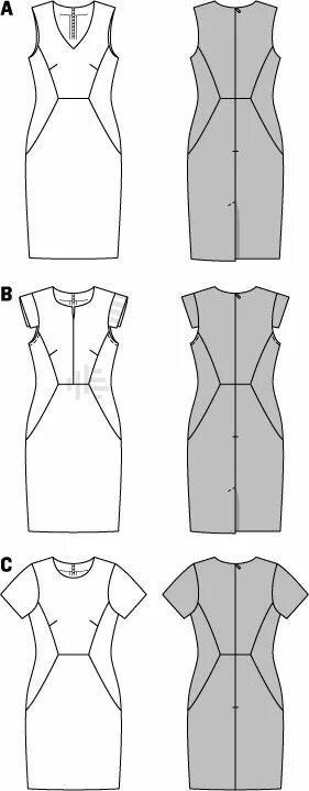Платье футляр выкройка бурда 6916 Dress Supply Patterns Kollabora Образец моды, Выкройка платья, Выкройки пла