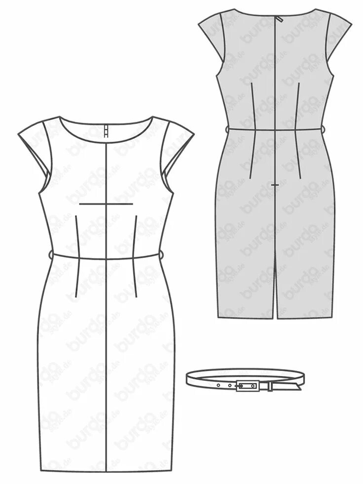 Платье футляр выкройка бурда Пин от пользователя Oks Za на доске burdastile