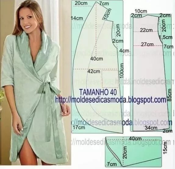 Платье халат с запахом выкройка халат выкройка простая: 11 тыс изображений найдено в Яндекс.Картинках Dress sewi