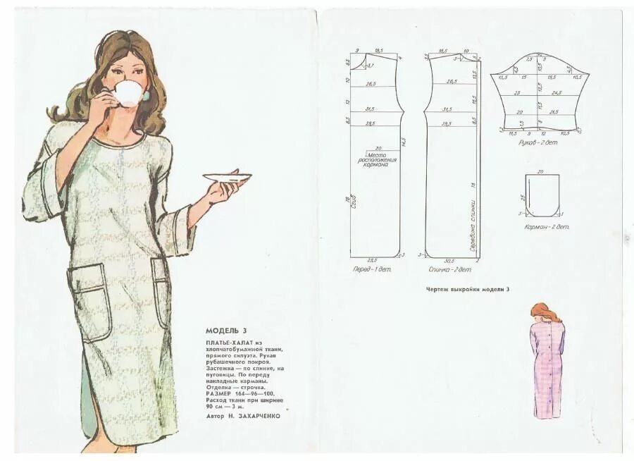 Платье халат выкройка купить index.php (900 × 654) Винтажные швейные выкройки, Выкройки, Швейные учебники