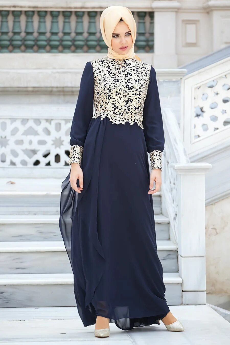 Платье хиджаб фото Bu ürün abiye olduğu için iade kabul edilmemektedir.Ürün ÖzelliğiKumaş: %100 Pol