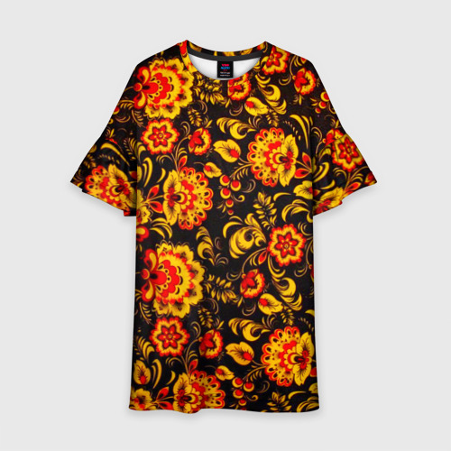 Платье хохлома женское в стиле Детское платье 3D Хохлома роспись - купить по цене 1435 руб в интернет-магазине 