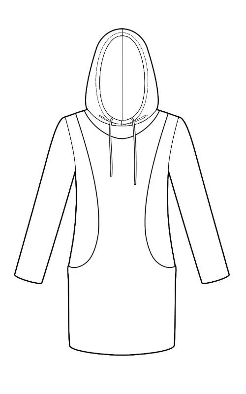 Платье худи с капюшоном выкройка Выкройки на индивидуальные размеры