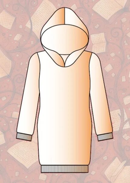 Платье худи с капюшоном выкройка Выкройка платье толстовка с капюшоном. Из тканей отлично подойдет футер 2х и 3х 
