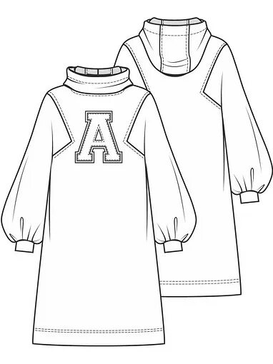 Платье худи выкройка Knipmode Fashionstyle 11/2021 на BurdaStyle.ru