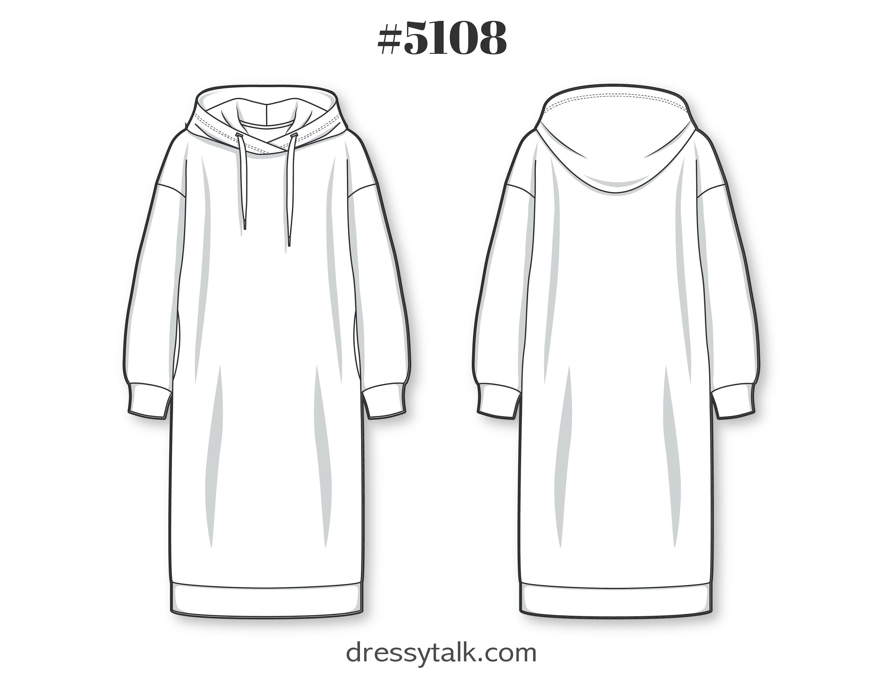 Платье худи выкройка бесплатно Sweatshirt Dress Sewing Pattern Long Dress Patterns With Sleeves Hoodie Pattern 