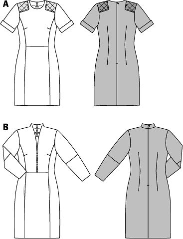 Платье приталенного силуэта выкройка Выкройки платьев из кожи от Burda - купить и скачать на Burdastyle.ru