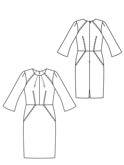 Платье приталенного силуэта выкройка Sewing Patterns Burda Style BurdaStyle.com Dress sewing patterns, Pattern, Burda