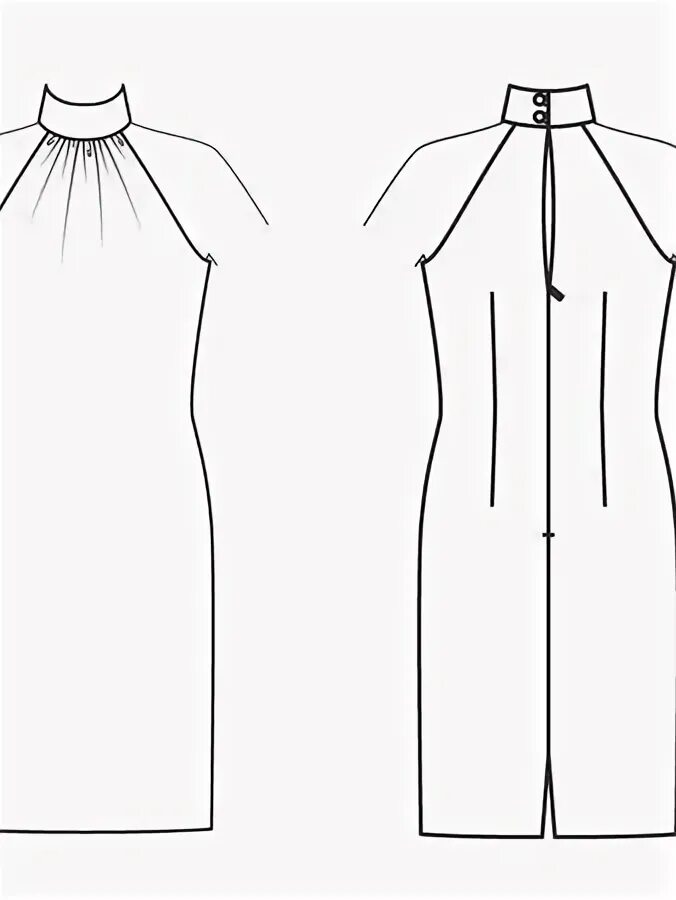 Платье приталенного силуэта выкройка Платье - выкройка № 0013 B из журнала 1/2013 Burda. Классика - выкройки платьев 