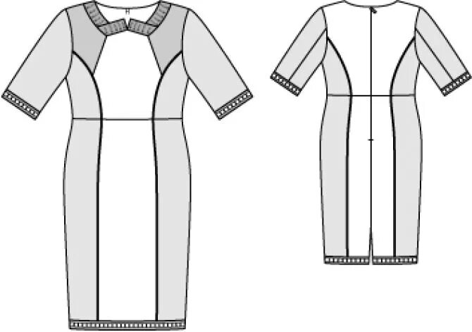 Платье приталенного силуэта выкройка Dress BS 9/2014 138 Moda plus, Moda, Vestidos