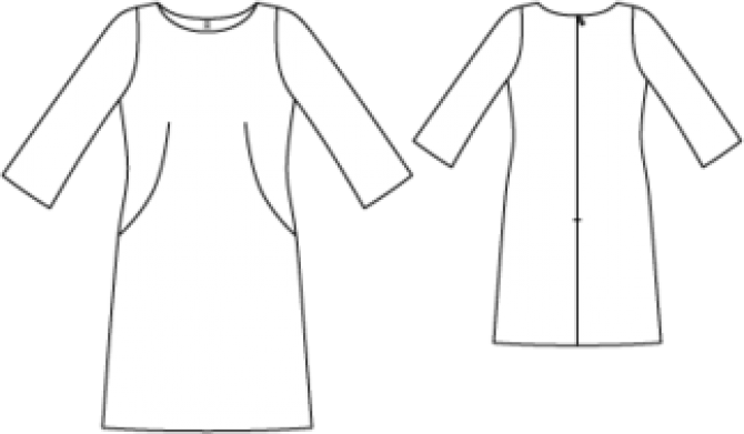 Платье приталенного силуэта выкройка Dress BS 9/2012 109