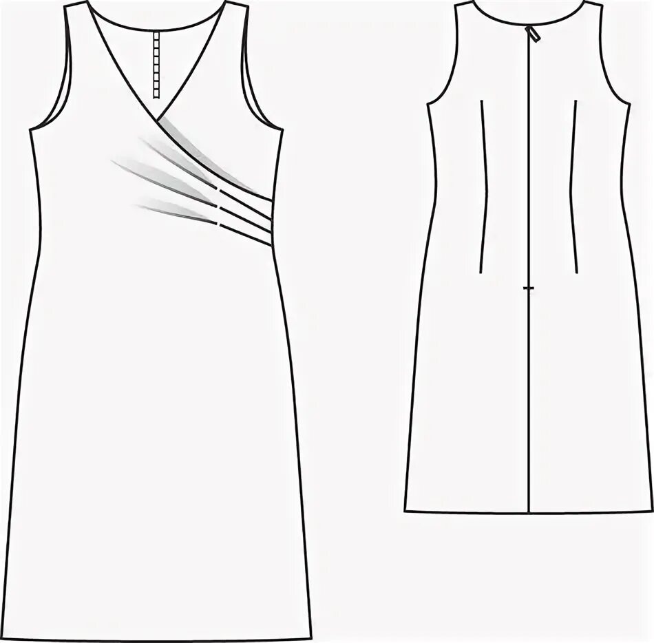 Платье приталенного силуэта выкройка Sewing Patterns Burda Style BurdaStyle.com Faux wrap dress, Plus size dresses, F
