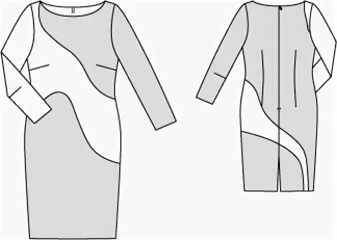 Платье приталенного силуэта выкройка Платье - выкройка № 141 из журнала 2/2014 Burda - выкройки платьев на Burdastyle