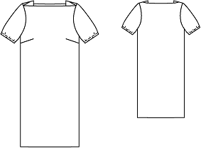 Платье прямого кроя выкройка Платье прямого кроя - выкройка № 119 из журнала 6/2012 Burda - выкройки платьев 