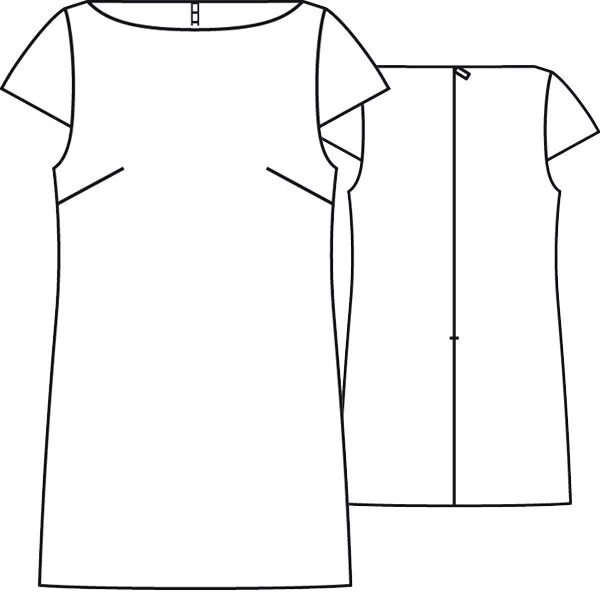 Платье прямого кроя выкройка Мини-платье Мини-платье, Платья, Выкройки