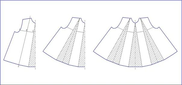 Платье расклешенное от груди выкройка Основы моделирования, перевод вытачек и построение фасона - Фотография 5 из 37 В