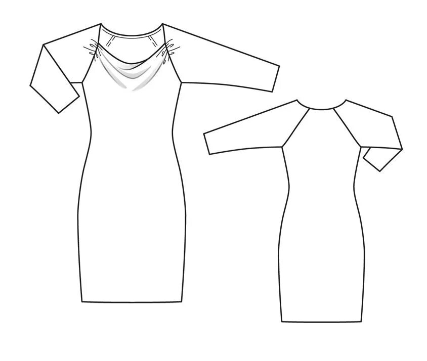 Платье реглан для полных женщин выкройка Sewing Patterns Burda Style BurdaStyle.com