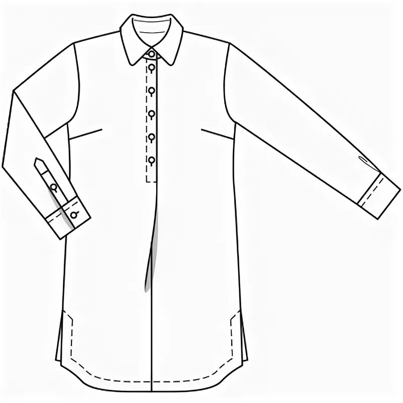 Платье рубашка без выкройки Платье - выкройка № 117 из журнала 6/2009 Burda - выкройки платьев на Burdastyle