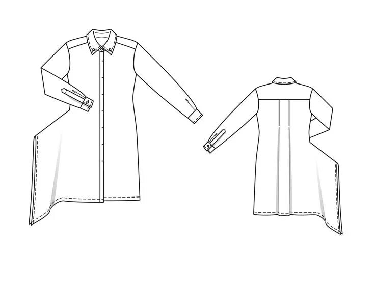 Платье рубашка без выкройки BurdaStyle.ru: для тех, кто шьёт Выкройка платья, Платье рубашка, Платья